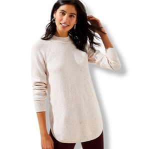 Loft Mock Neck Tunic Sweater
